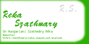 reka szathmary business card