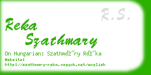 reka szathmary business card